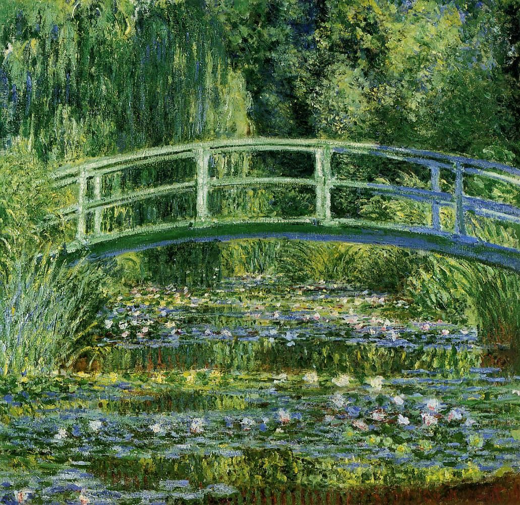 Monet — the Japanese bridge over the lily pond